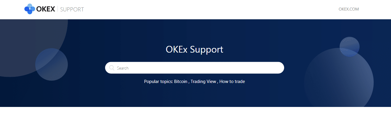 OKEx техподдержка